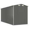 Light Grey Garden Shed - Galvanised Steel 192x440x223 cm