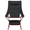 Foldable Camping Chairs - 2pcs Black Oxford Fabric & Aluminium