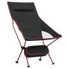 Foldable Camping Chairs - 2pcs Black Oxford Fabric & Aluminium