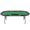 9-Player Folding Poker Table - Green 3 Fold Design