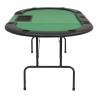 9-Player Folding Poker Table - Green 3 Fold Design