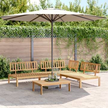 4 Piece Garden Pallet Sofa Set - Solid Acacia Wood