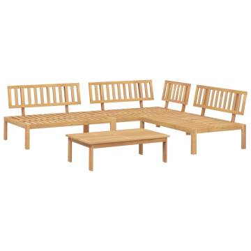 4 Piece Garden Pallet Sofa Set - Solid Acacia Wood