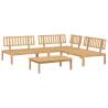 4 Piece Garden Pallet Sofa Set - Solid Acacia Wood