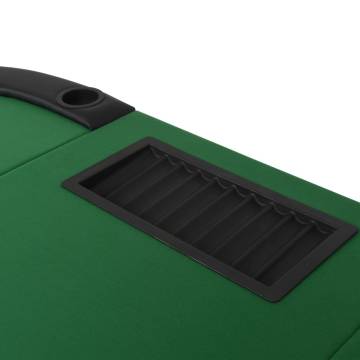 9-Player Folding Poker Table - Green 3 Fold Design