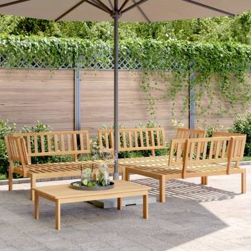 4 Piece Garden Pallet Sofa Set - Solid Acacia Wood