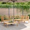 4 Piece Garden Pallet Sofa Set Solid Wood Acacia Colour brown Quantity in Package 1 Model 3x corner + table Wood colour light brown 