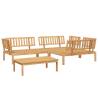 4 Piece Garden Pallet Sofa Set - Solid Acacia Wood