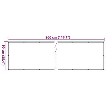 Garden Privacy Screen Plant Look Green 300x90 cm PVC