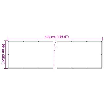 Garden Privacy Screen Plant Look Green 500x90 cm PVC - HipoMarket