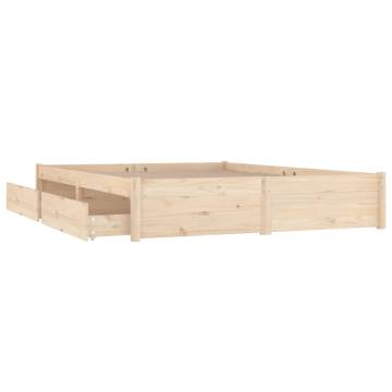 Stylish Bed Frame with Drawers 120x200 cm - HipoMarket