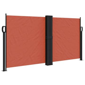 Retractable Side Awning Terracotta 120x1000 cm - Hipomarket