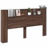 Headboard Cabinet with LED in Brown Oak | Stylish & Modern Design