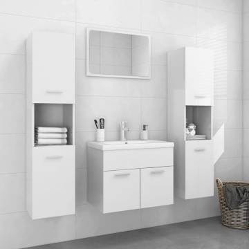 Stylish High Gloss White Bathroom Furniture Set | HipoMarket