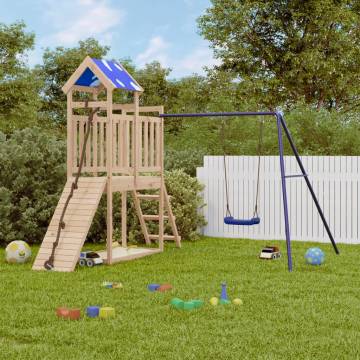 Outdoor Playset Solid Wood Pine - Fun for Kids | Hipomarket UK