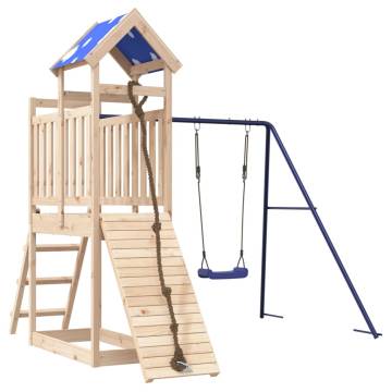 Outdoor Playset Solid Wood Pine - Fun for Kids | Hipomarket UK