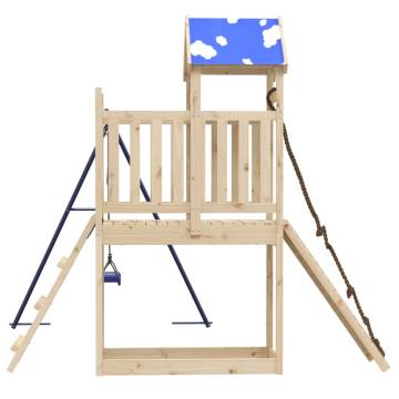 Outdoor Playset Solid Wood Pine - Fun for Kids | Hipomarket UK