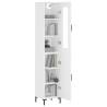 Stylish Highboard in White - 34.5x34x180 cm Engineered Wood