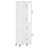 Stylish Highboard in White - 34.5x34x180 cm Engineered Wood