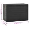 Stylish Garden Storage Box Anthracite - 78x44x55 cm