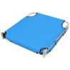 Folding Sun Lounger with Head Cushion - Turquoise Blue