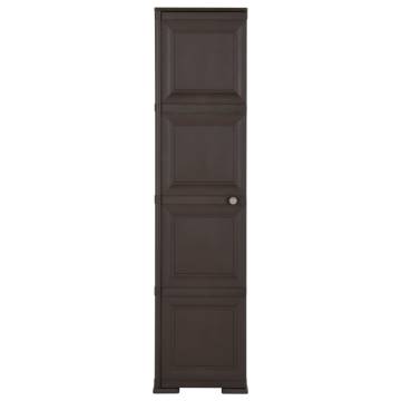 Plastic Cabinet 40x43x164 cm - Wood Design Brown | HiPoMarket