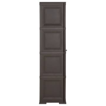 Plastic Cabinet 40x43x164 cm - Wood Design Brown | HiPoMarket