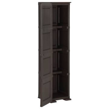 Plastic Cabinet 40x43x164 cm - Wood Design Brown | HiPoMarket