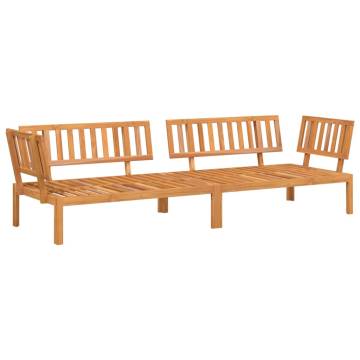 Stylish Garden Pallet Corner Sofas - 2 pcs Solid Acacia Wood