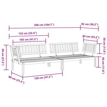 Stylish Garden Pallet Corner Sofas - 2 pcs Solid Acacia Wood