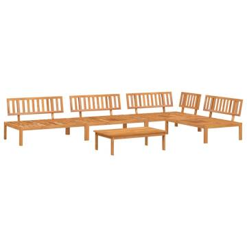 5 Piece Solid Wood Acacia Garden Pallet Sofa Set | Hipomarket