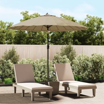 Outdoor Parasol with Aluminium Pole - 270 cm Taupe | HipoMarket