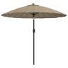 Outdoor Parasol with Aluminium Pole - 270 cm Taupe | HipoMarket