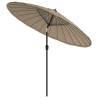 Outdoor Parasol with Aluminium Pole - 270 cm Taupe | HipoMarket