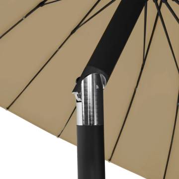 Outdoor Parasol with Aluminium Pole - 270 cm Taupe | HipoMarket