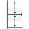 Foldable Walk-in Shower Wall - Half Frosted ESG Glass 80x190 cm