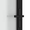 Modern Black Matt Glass Interior Door - 76x201.5 cm