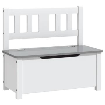 4 Piece Children Table & Chair Set - White & Grey MDF