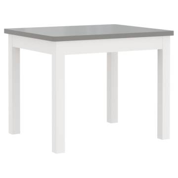 4 Piece Children Table & Chair Set - White & Grey MDF