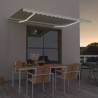 Manual Retractable Awning with LED 450x350 cm Cream Colour cream Size 450 x 350 cm Quantity in Package 1 