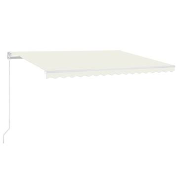 Manual Retractable Awning with LED - Cream 450x350 cm