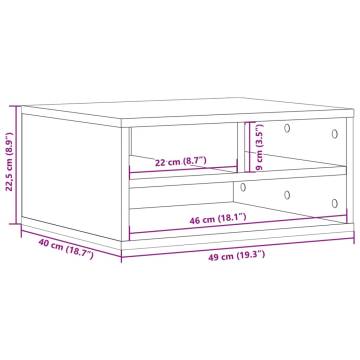 Printer Stand Grey Sonoma 49x40 cm | Durable Engineered Wood