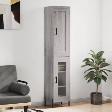 Highboard Grey Sonoma - Stylish Storage & Durable Design