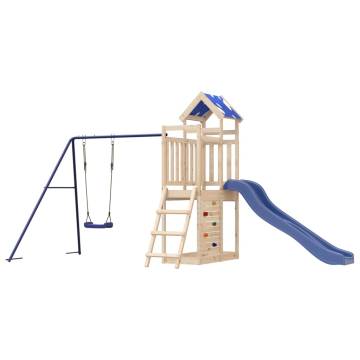 Outdoor Playset Solid Wood Pine | Fun for Kids in Garden