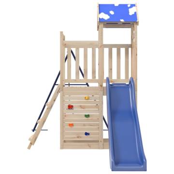 Outdoor Playset Solid Wood Pine | Fun for Kids in Garden