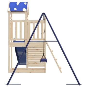 Outdoor Playset Solid Wood Pine | Fun for Kids in Garden