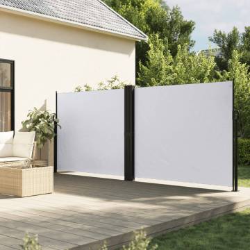 Retractable Side Awning White 180x600 cm - Privacy Screen