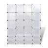 Stylish Modular Cabinet with 18 Compartments - White