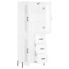 Stylish Highboard White 69.5x34x180 cm - Durable Storage Solution