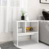 Stylish High Gloss White Side Table - 50x30x50 cm